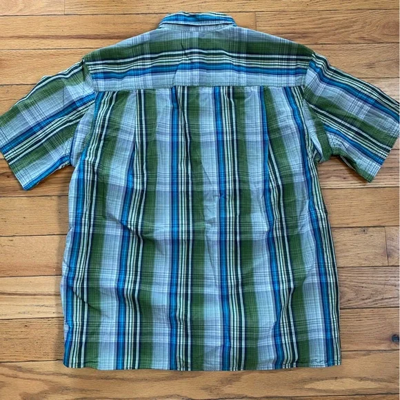 Duluth Trading Co Plaid Short Sleeve Button Down Shirt Size M - Picture 5 of 5